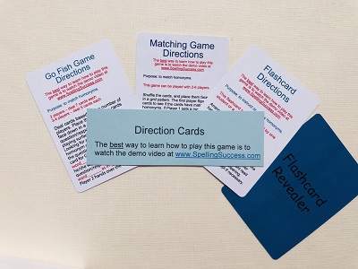 Homonym Game direction cards