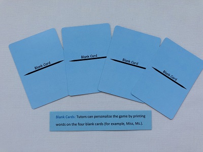 Level 3 sight word slap it game blue cards that are blank to personalize the educational game