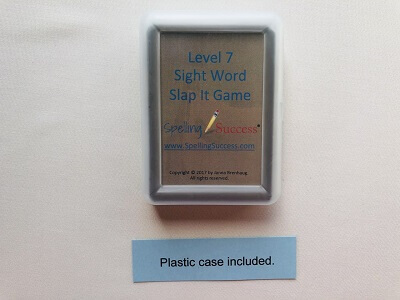 level 7 sight word slap it game in plastic case for Barton System